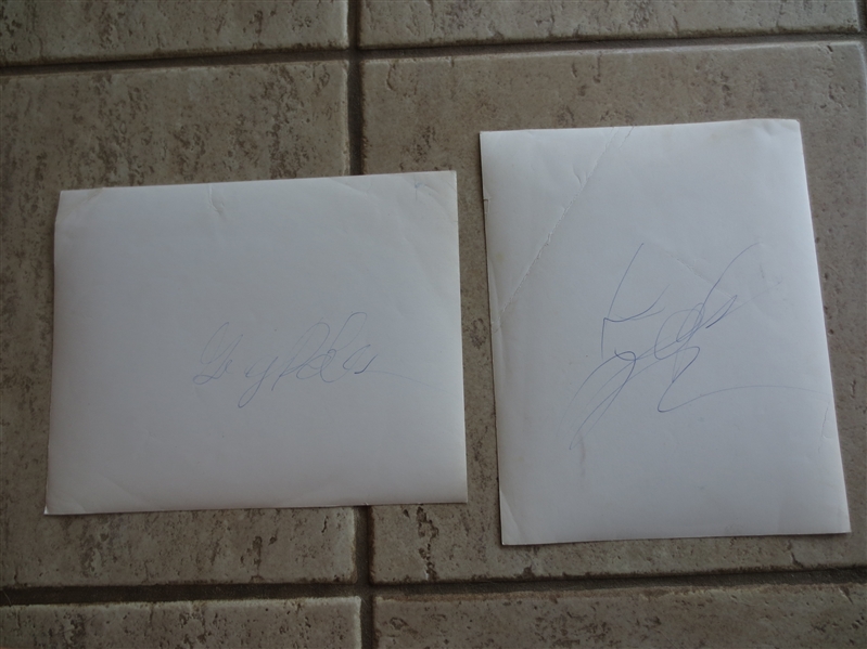 Autographed (?) Ken Hodge and Greg Polis Hockey Photos