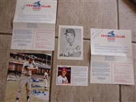 (5) different Autographed Items including Stan Musial, Luis Aparicio, Maury Wills, and Ed Kranepool