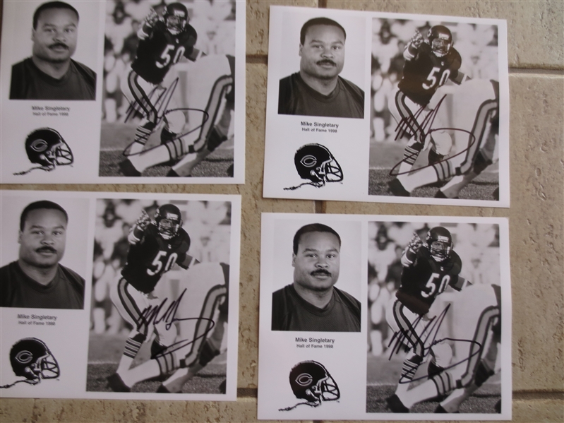 (15) Autographed Pro Football Items of Rosey Greer, Deacon Jones, Chuck Muncie, and Daryle Lamonica
