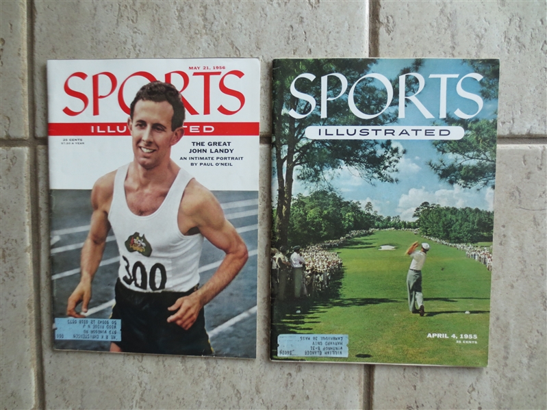 (2) 1955 and 1956 Issues of Sports Illustrated with Golf and Track Covers