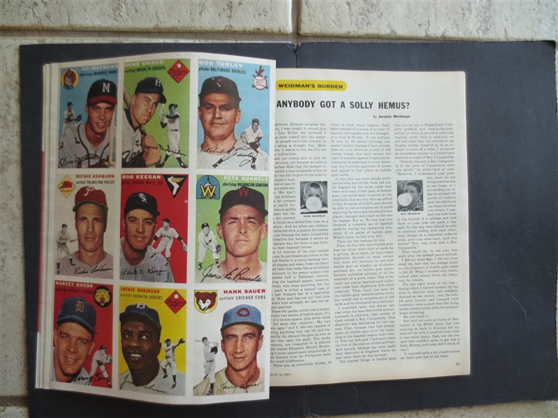1954 The First Sports Illustrated Ever with Insert Cards in Beautiful Shape!