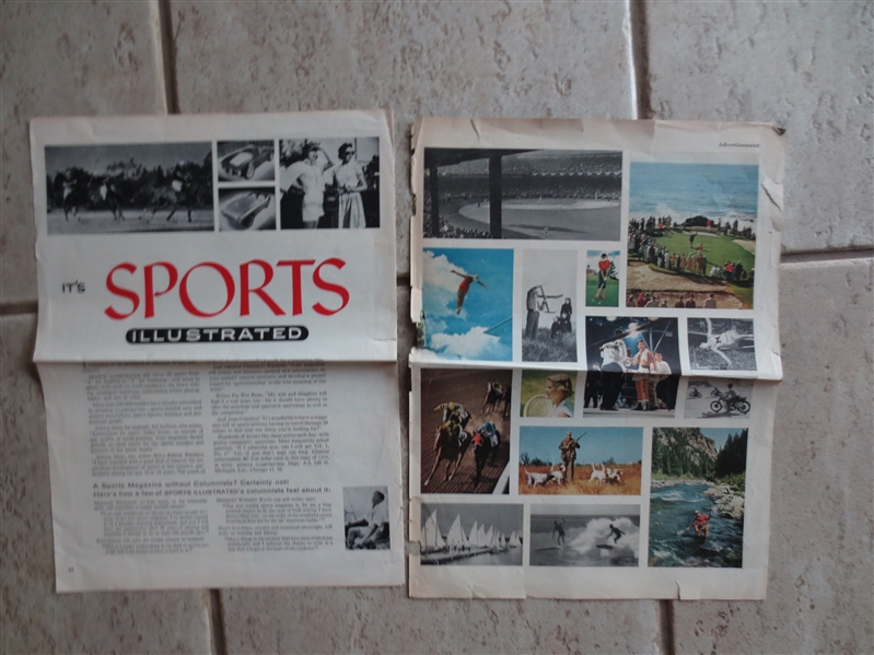 (6) different 1954 Sports Illustrated Magazines in Great Shape!    RD