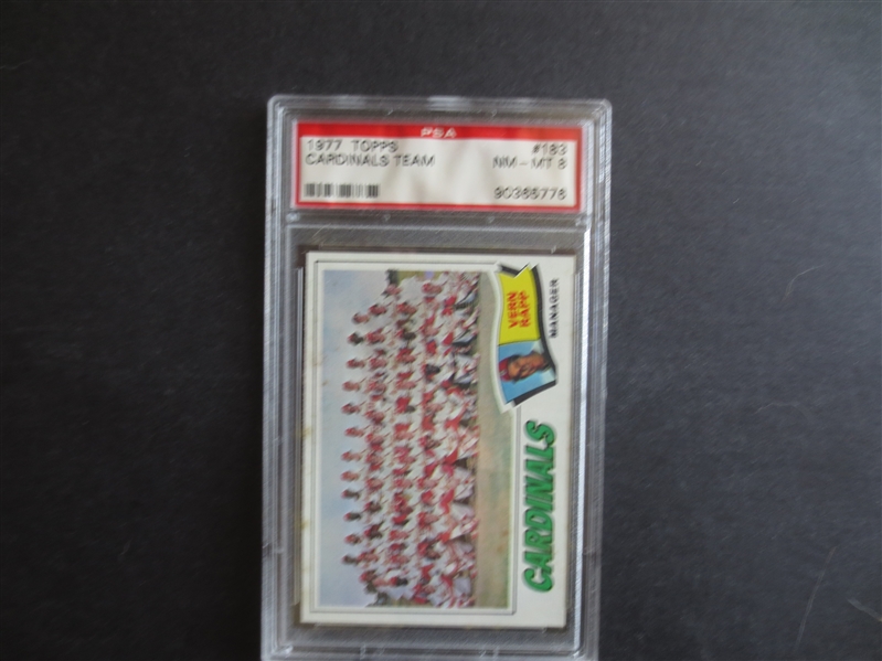 1977 Topps St. Louis Cardinals Team PSA 8 NMT-MT Baseball Card #183