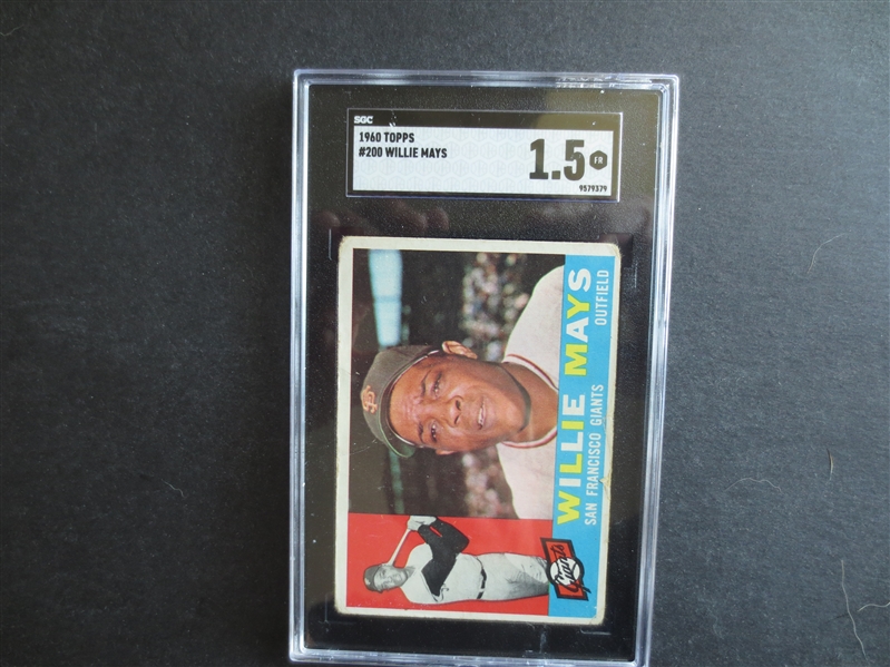 1960 Topps Willie Mays SGC 1.5 FR Baseball Card #200