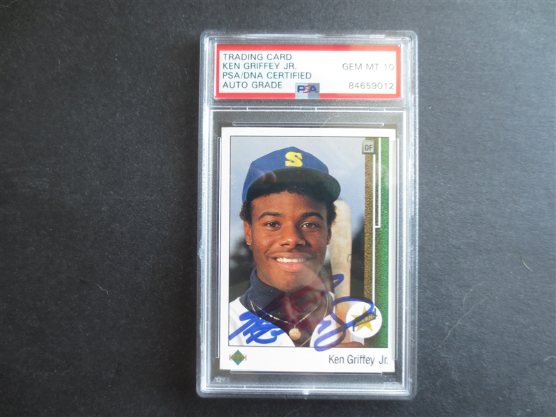 Autographed 1989 Upper Deck Ken Griffey Jr. PSA 10 Auto GEM MT Baseball Card 