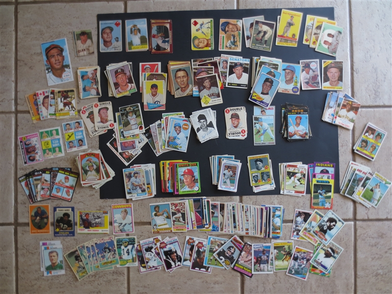 DEALER/COLLECTOR MONSTER CARD LOT---Mostly Baseball Cards---over 3000 cards including 400+ of PSA & Raw HOFers