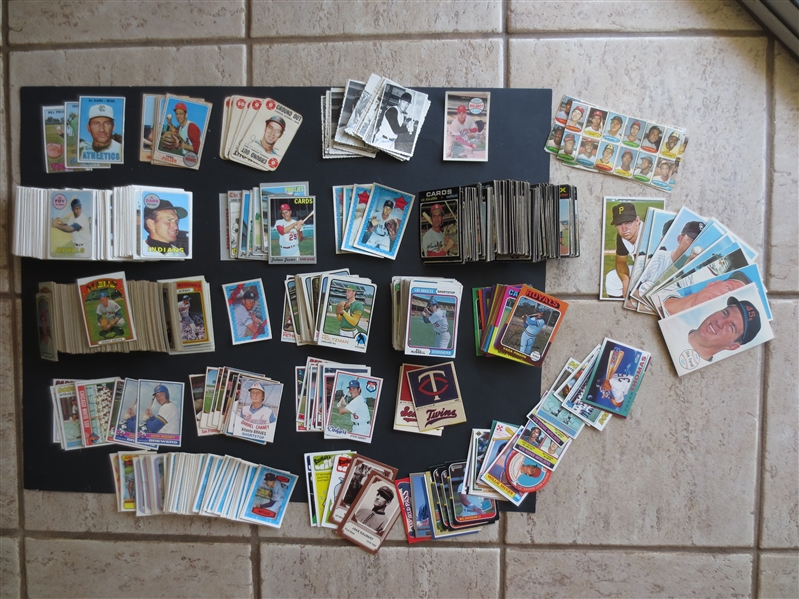 DEALER/COLLECTOR MONSTER CARD LOT---Mostly Baseball Cards---over 3000 cards including 400+ of PSA & Raw HOFers