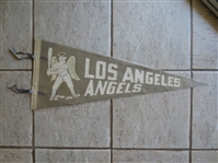 1940s-50s Los Angeles Angels PCL Pacific Coast League Soft Felt Baseball Pennant 34.5" across