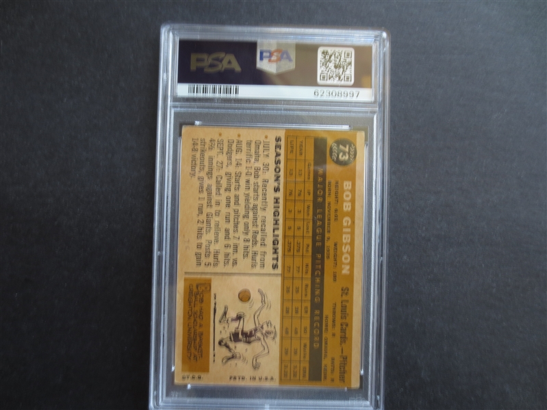 1960 Topps Bob Gibson PSA 3.5 VG+ Baseball Card #73